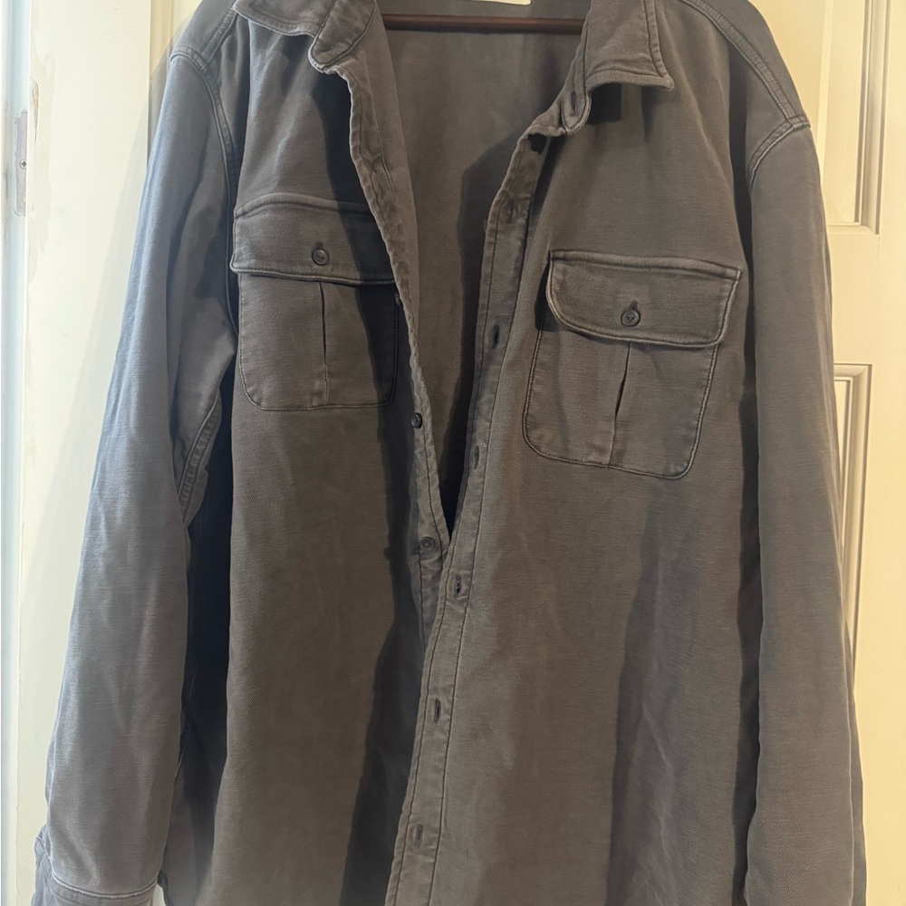 The Normal Brand Men's Charcoal Shirt Jacket